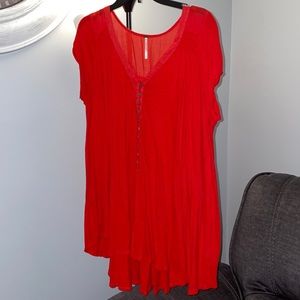 Free People pretty button down top.  Size L.